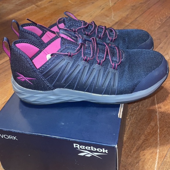 •REEBOK•NWB ASTRORIDE WORK MEMORYTECH MASSAGE FOOTBEED STEEL TOE SHOE SIZE 9.5 - Picture 13 of 16